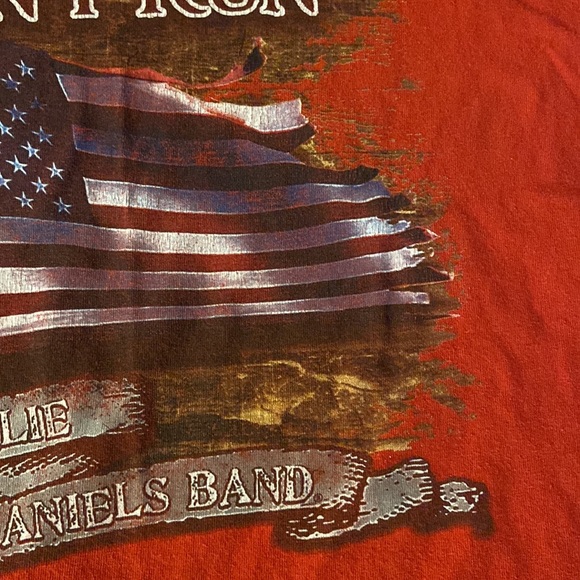 Murina The Charlie Daniels Band Unisex Large Red Short Sleeve Cotton Tee Shirt - Picture 11 of 11